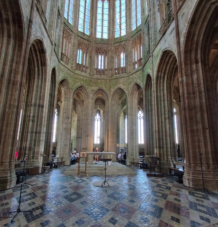 The Gothic choir inside the abbey church